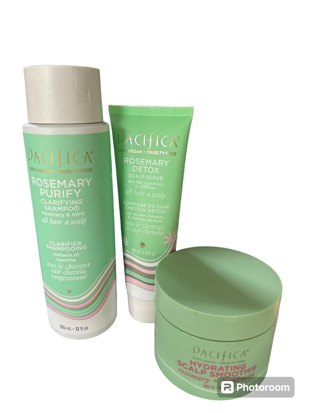 Pacifica Scalp Love Shampoo Treatment Scalp Scrub Smoothie Rosemary Mint